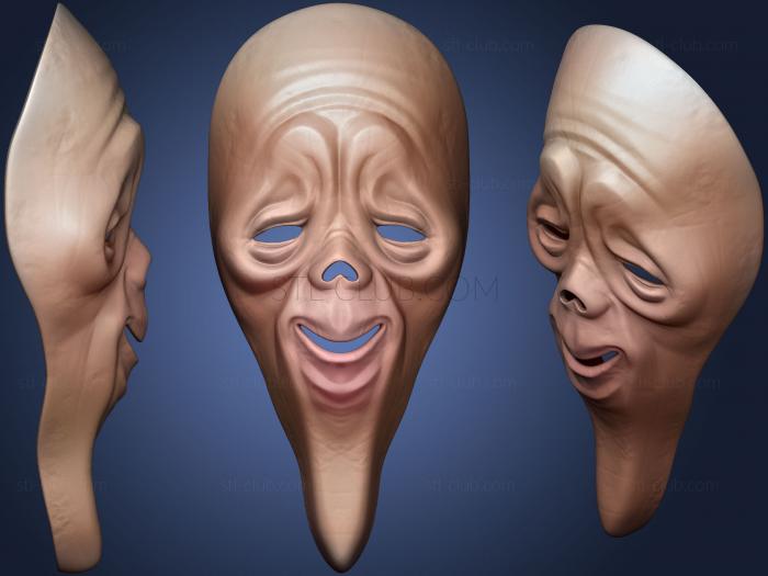 3D мадэль Маска Призрачного лица из фильма Крик со шрамом (STL)