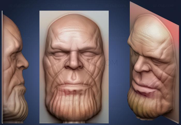 3D модель Танос 3D Литофан Следующая Голова (STL)