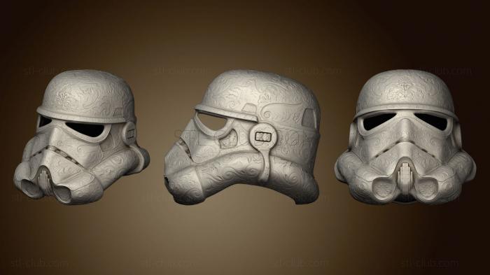 Carved Trooper Helmet