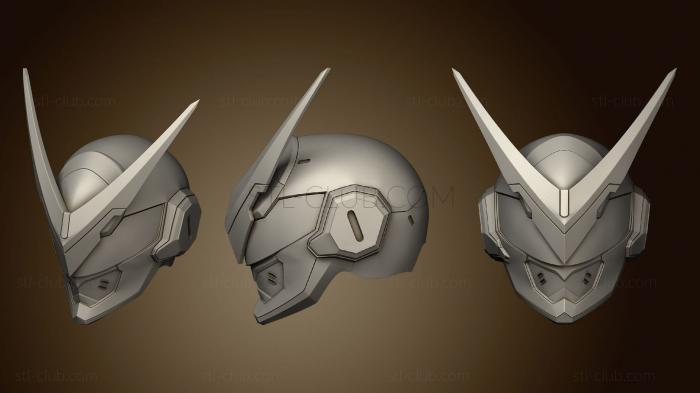 3D мадэль Юбилейный шлем Гэндзи Сентая Overwatch (STL)