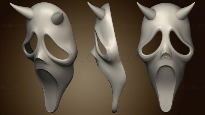 3D мадэль Кричащая маска-призрак Red Devil V2 (STL)