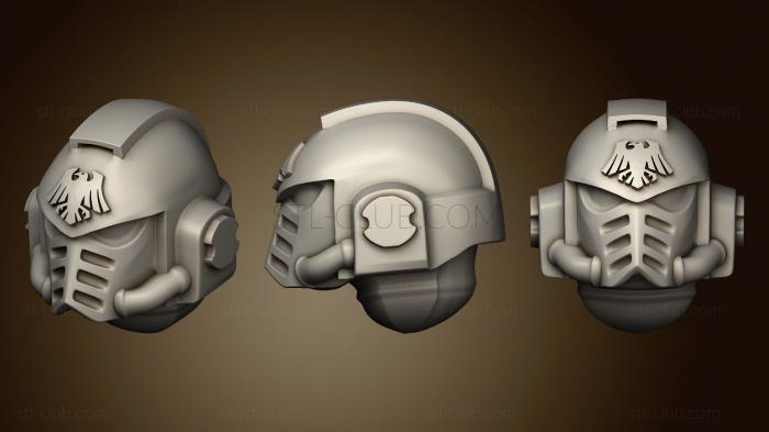 3D model Space Marines Bits Raven Guard Helmets (STL)