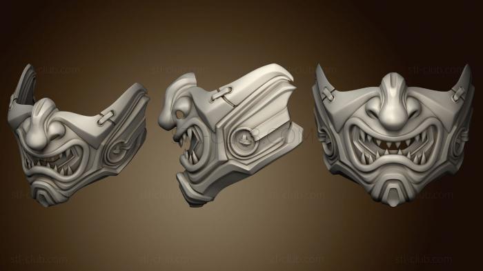 3D model Sub Zero samurai mask from Mortal Kombat (STL)