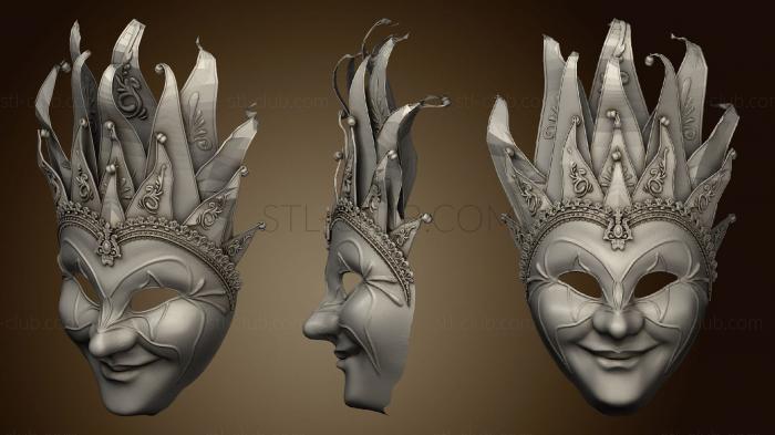 3D модель Венецианская Карнавальная Маска Джокера (STL)