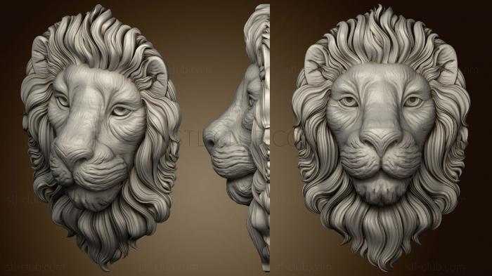 3D мадэль Морда льва 3DANL 70578 версия1 (STL)