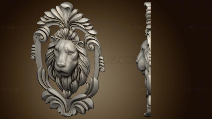 3D мадэль Морда льва в медальоне (STL)