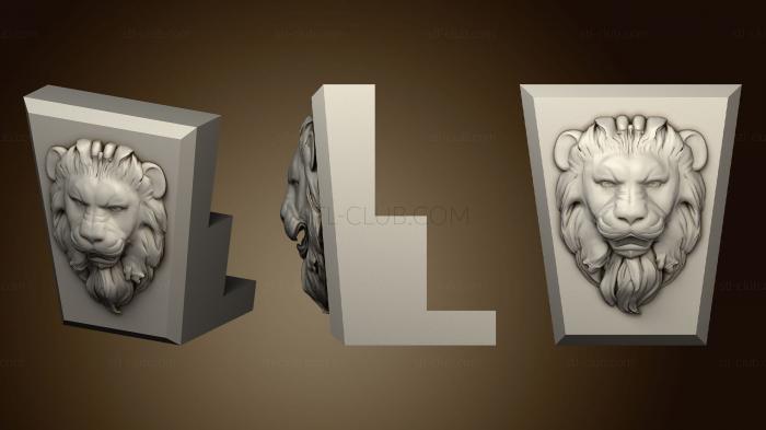 3D модель Замковый камень с мордой льва (STL)