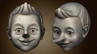 3D model Pinocchios head (STL)