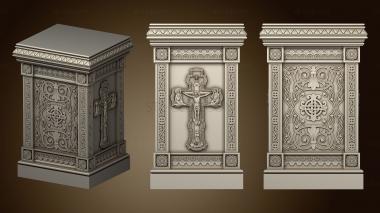 3D model Lectern with cross (STL)