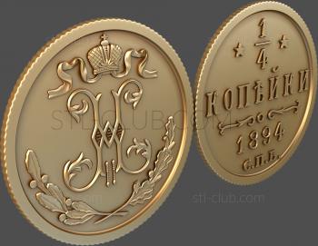 3D model Medal coin, 3d stl model (STL)