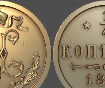 3D model Medal coin, 3d stl model (STL)