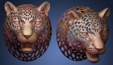 3D model Leopard Head hole style (STL)