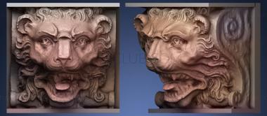 3D model wooden head from above a fireplace 2 (STL)