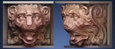 3D model wooden head from above a fireplace 3 (STL)