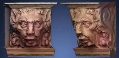 3D мадэль Деревянная голова над камином11 (STL)