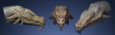 3D model Dragon Head Sculpt 01 (STL)