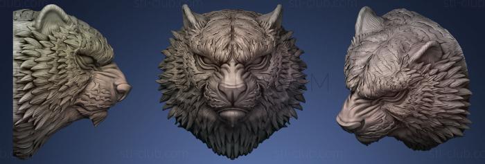 The Tiger Bust STL for 3D Print