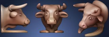 3D model Bull Head Statue On Stand (STL)