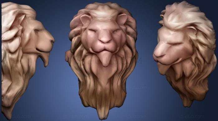 Lion Head Lowpoly Фиксированный