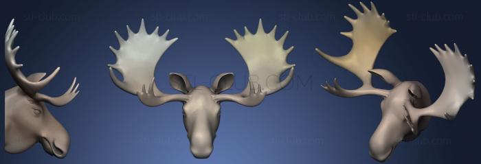 3D model Moose Head (STL)