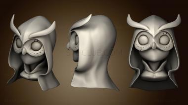 3D model Hooded owl mask (STL)