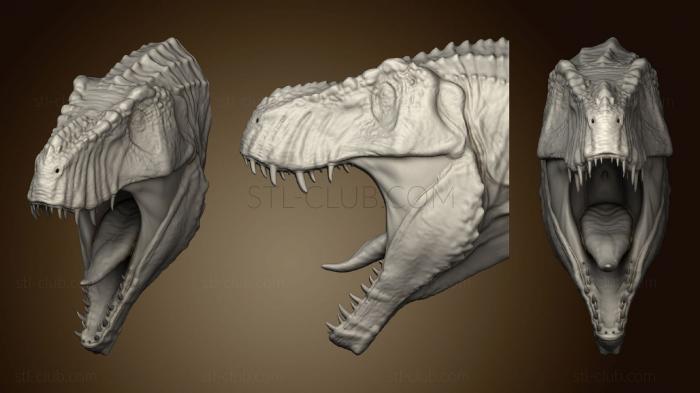 3D модель Тираннозавр 1 Голова Для Стены (STL)