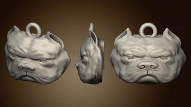 3D model Bulldog Head Keychain (STL)