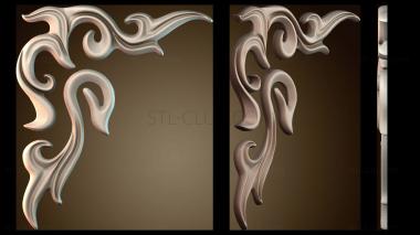 3D модель Угловой декоративный элемент узора (STL)