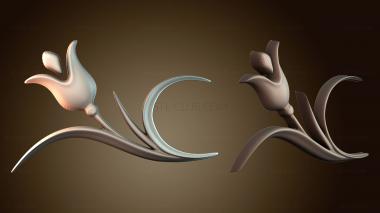 3D модель Элегантный цветочный дизайн (STL)