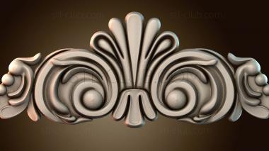 3D модель центральный элемент декора узор сильный (STL)