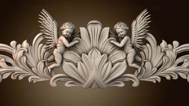 3D модель Центральный элемент декора Ангелов (STL)