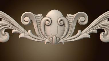 3D модель Центральная часть с узором «Хвост феникса» (STL)