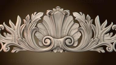 3D модель Центральная часть с узором из смешанных листьев (STL)