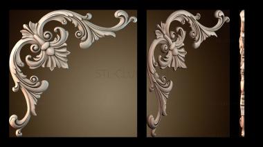 3D модель Волнистый угловой декоративный узор (STL)