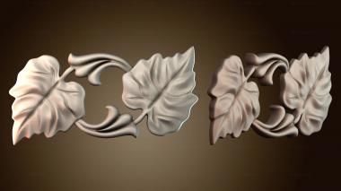 3D модель Узор из двух листьев (STL)
