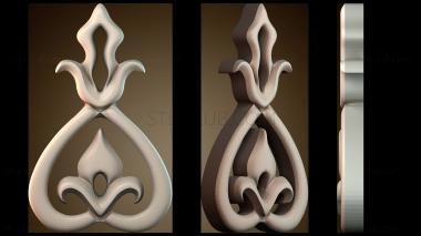 3D модель Узор в форме бутонов (STL)