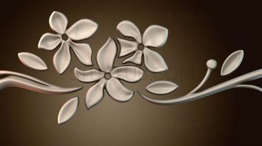 3D модель Узор «Цветы абрикоса» (STL)