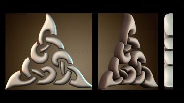 3D модель Узор из ломаных пунктирных треугольников (STL)