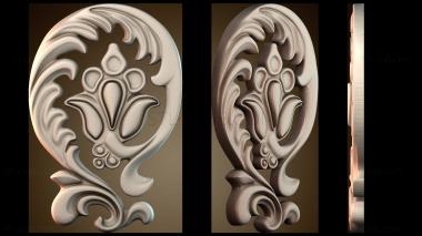 3D модель Узор с изогнутыми листьями (STL)