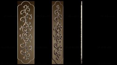 3D модель Длинный узор с цветами (STL)