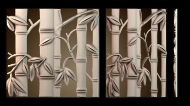 3D модель Цветы с бамбуковым узором (STL)