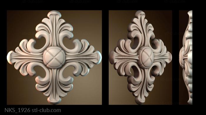 Накладки симметричные Узор Цветок