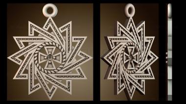 3D модель Подвеска в виде геометрической звезды (STL)