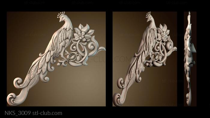 Накладки симметричные Узор «Павлин»