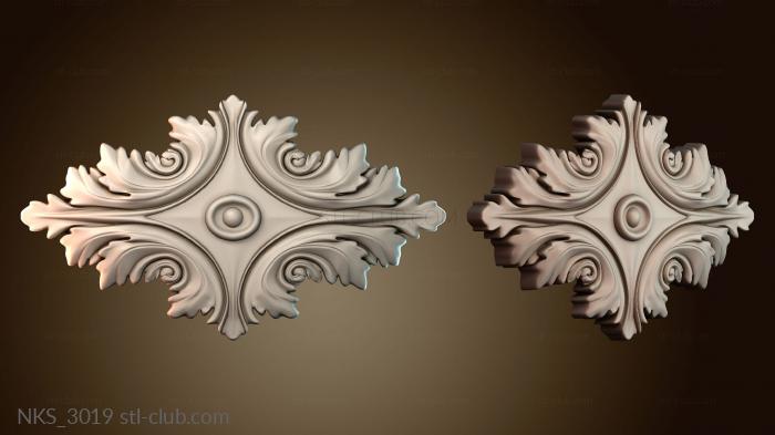 Накладки симметричные Цветочный узор