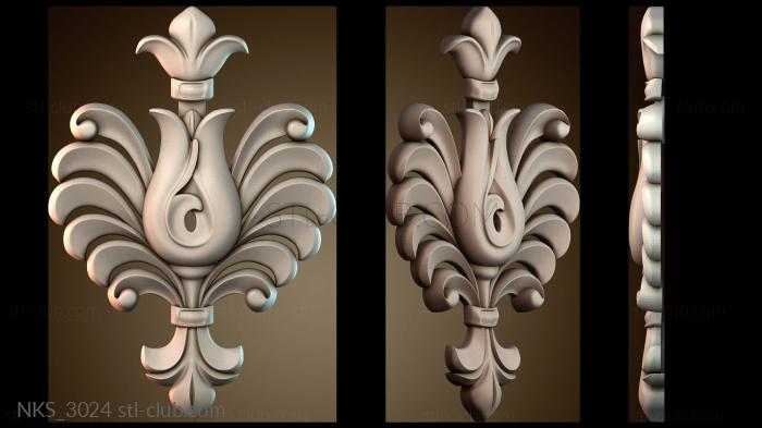 Накладки симметричные Цветочный узор