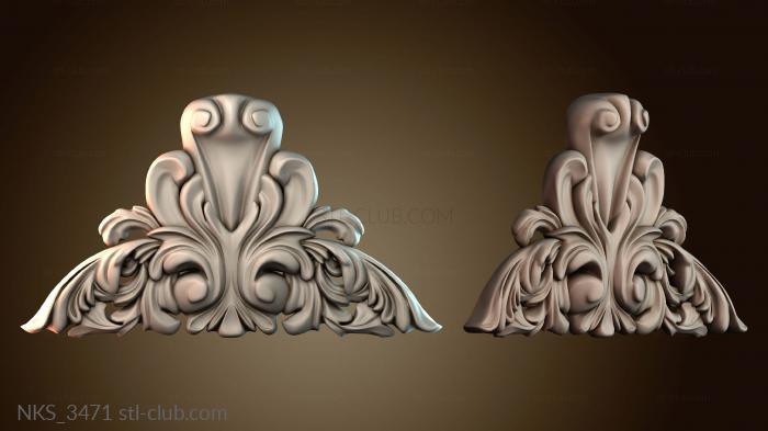 Накладки симметричные Узорный декор