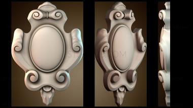 3D модель Картуш центральный узор (STL)