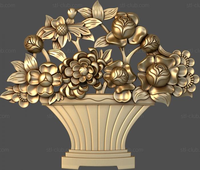 Furniture overlay, 3d stl model, flowers