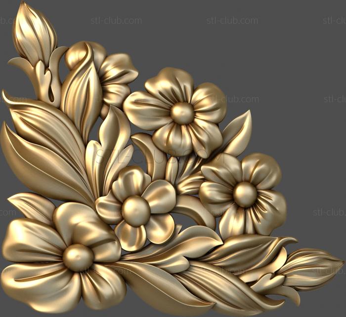 3d model of lining, stl, flowers